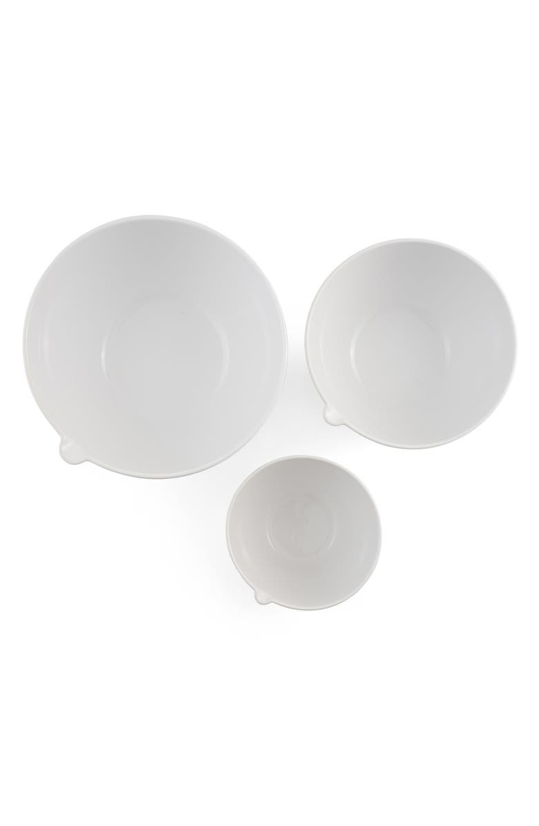 Nambé Duets Set of 3 Nesting Mixing Bowls, Alternate, color, White