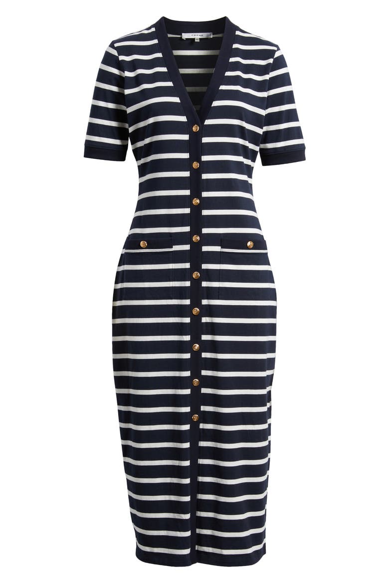 The Striped Sailor Organic Cotton Midi Dress, Alternate, color, NAVY MULTI