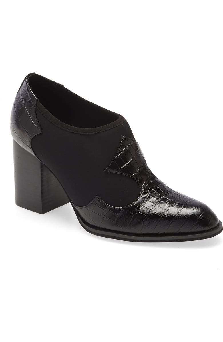 INTENTIONALLY BLANK Auntie Croc Embossed Bootie, Main, color,