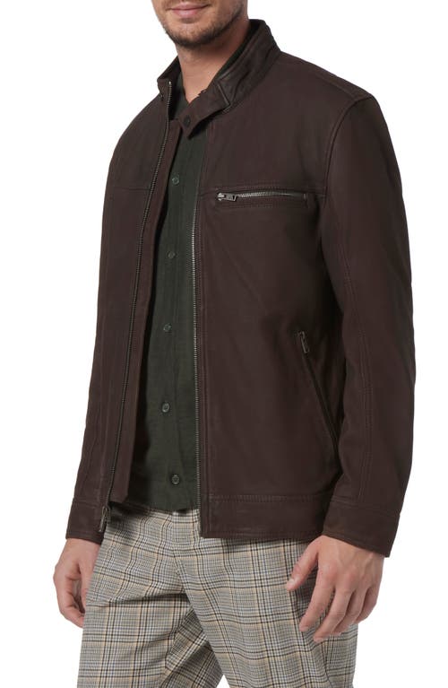 Andrew Marc Norworth Leather Jacket In Brown