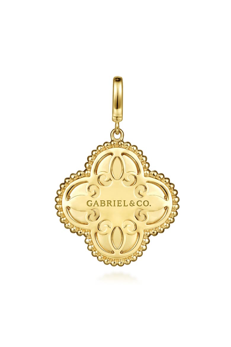 Bujukan 14k Gold Diamond Clover Charm, Alternate, color, 14K YELLOW GOLD