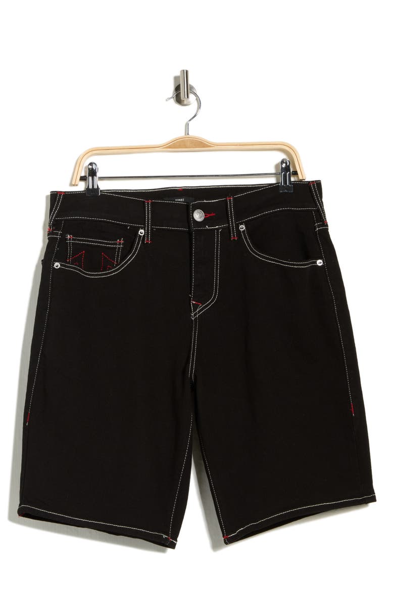 True Religion Bobby Baggy Denim Shorts, Main, color, Rinse Black
