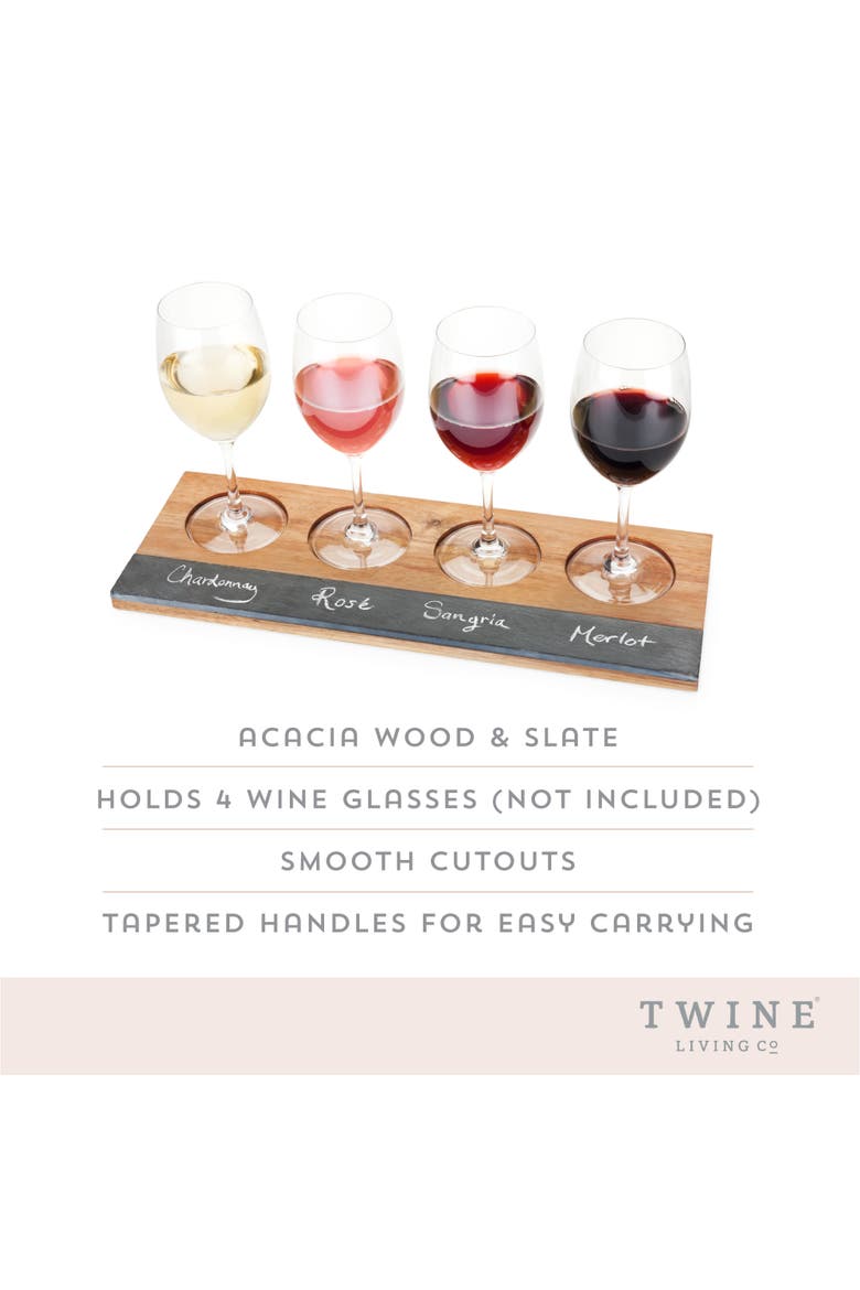 Acacia Wood Wine Flight Board, Alternate, color, Wood