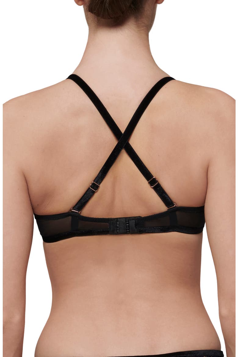 Scenario Underwire Demi Bra, Alternate, color, BLACK