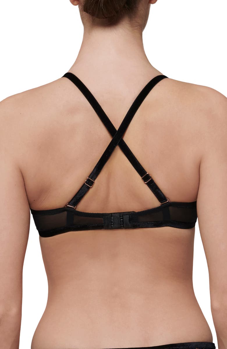 Simone Perele Scenario Underwire Demi Bra, Alternate, color, Black