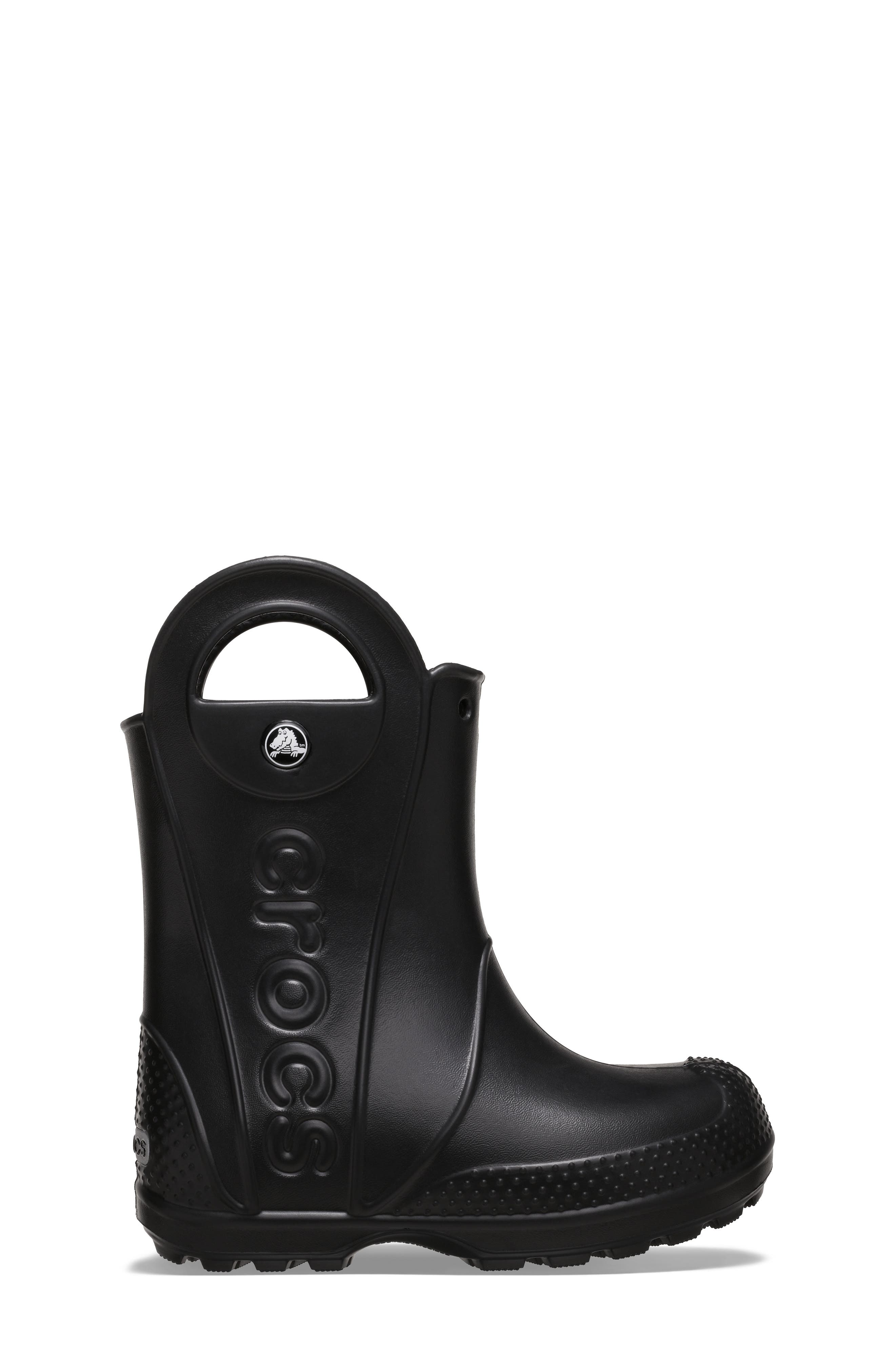 CROCS Kids' Handle It Rain Boot, Alternate, color, Black