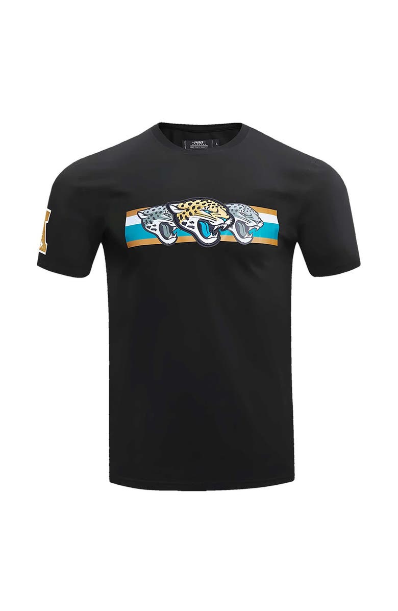 PRO STANDARD Men's Pro Standard Black Jacksonville Jaguars Retro Striper T-Shirt, Alternate, color, Black