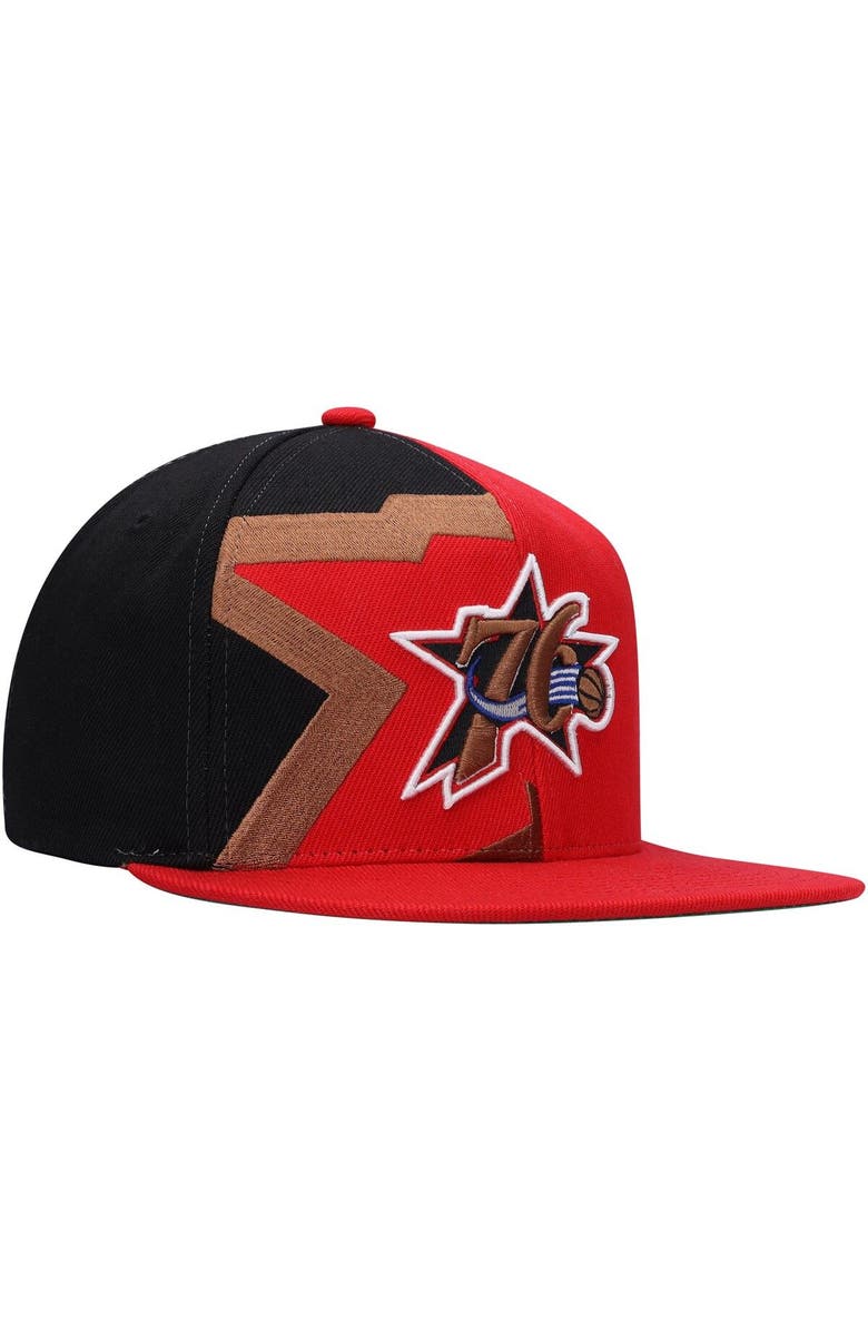 Mitchell & Ness Men's Mitchell & Ness Red Philadelphia 76ers Hardwood Classics Retroline Snapback Hat, Alternate, color, Red