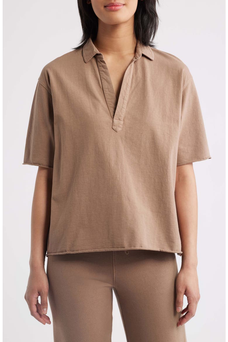 Patty Popover Henley Top, Main, color, TOASTED