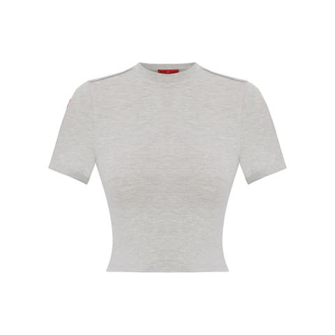 Cotton Slim Fit Crop Tee