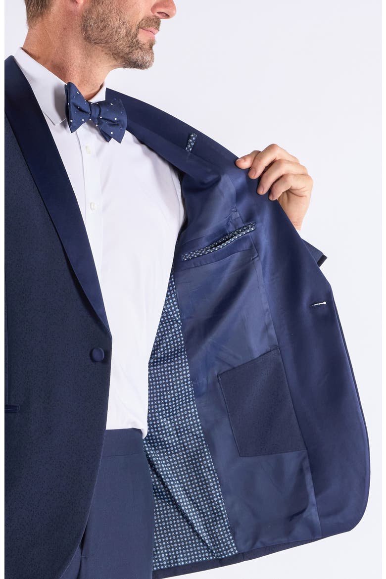 Jacquard Evening Jacket, Alternate, color, NAVY