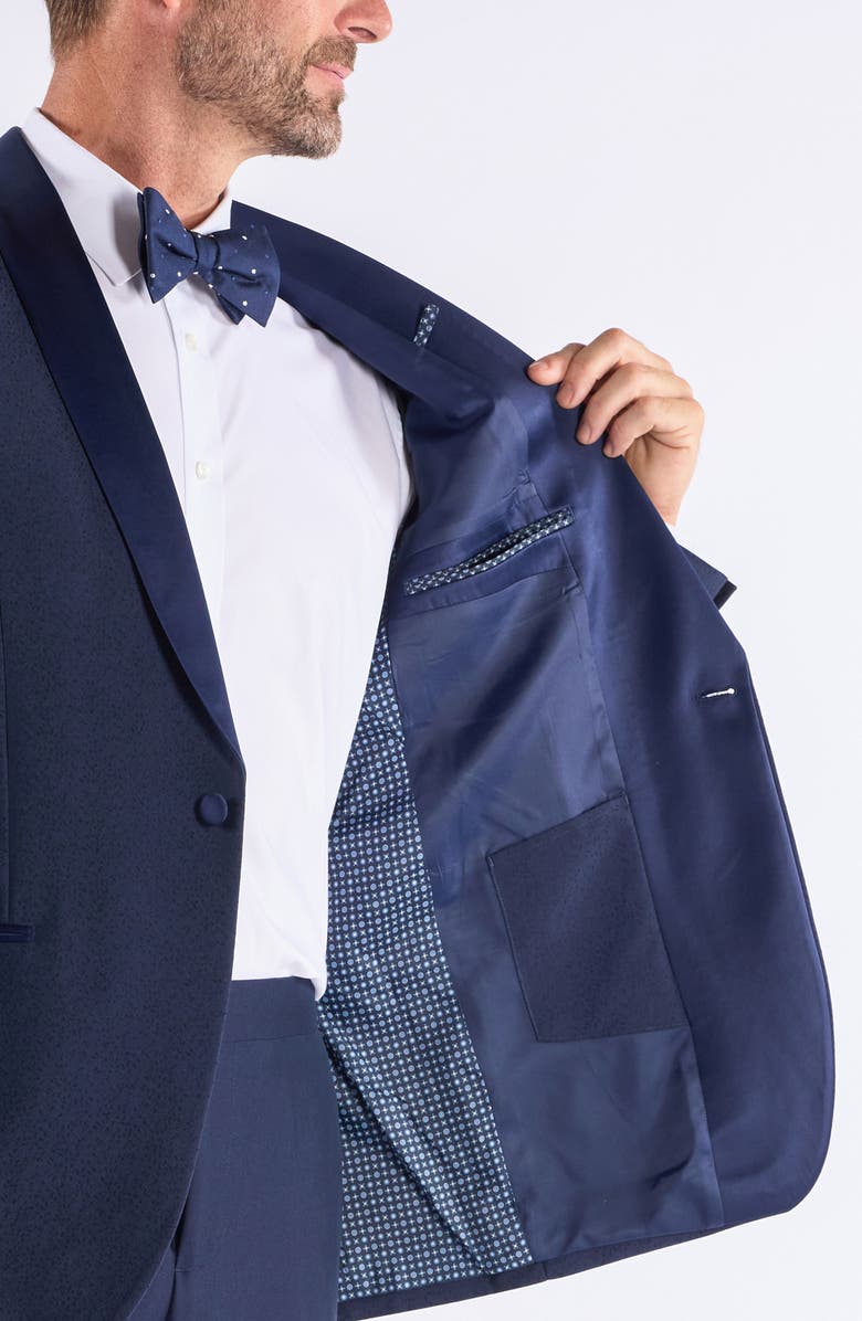 SAVILE ROW CO Jacquard Evening Jacket, Alternate, color, Navy