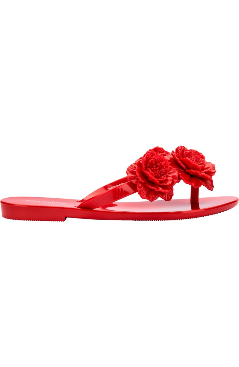 Mini Melissa Kids' Mini Harmonic Springtime Flip Flop, Alternate, color, Red
