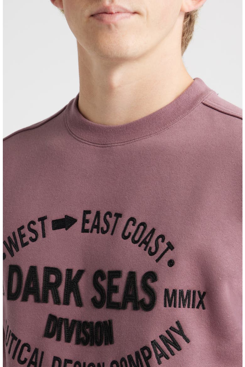 Waterloo Logo Appliqué Crewneck Sweatshirt, Alternate, color, ROSE