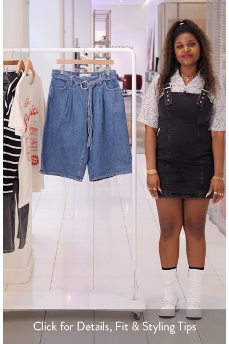 Belted Longer Length Denim Shorts video