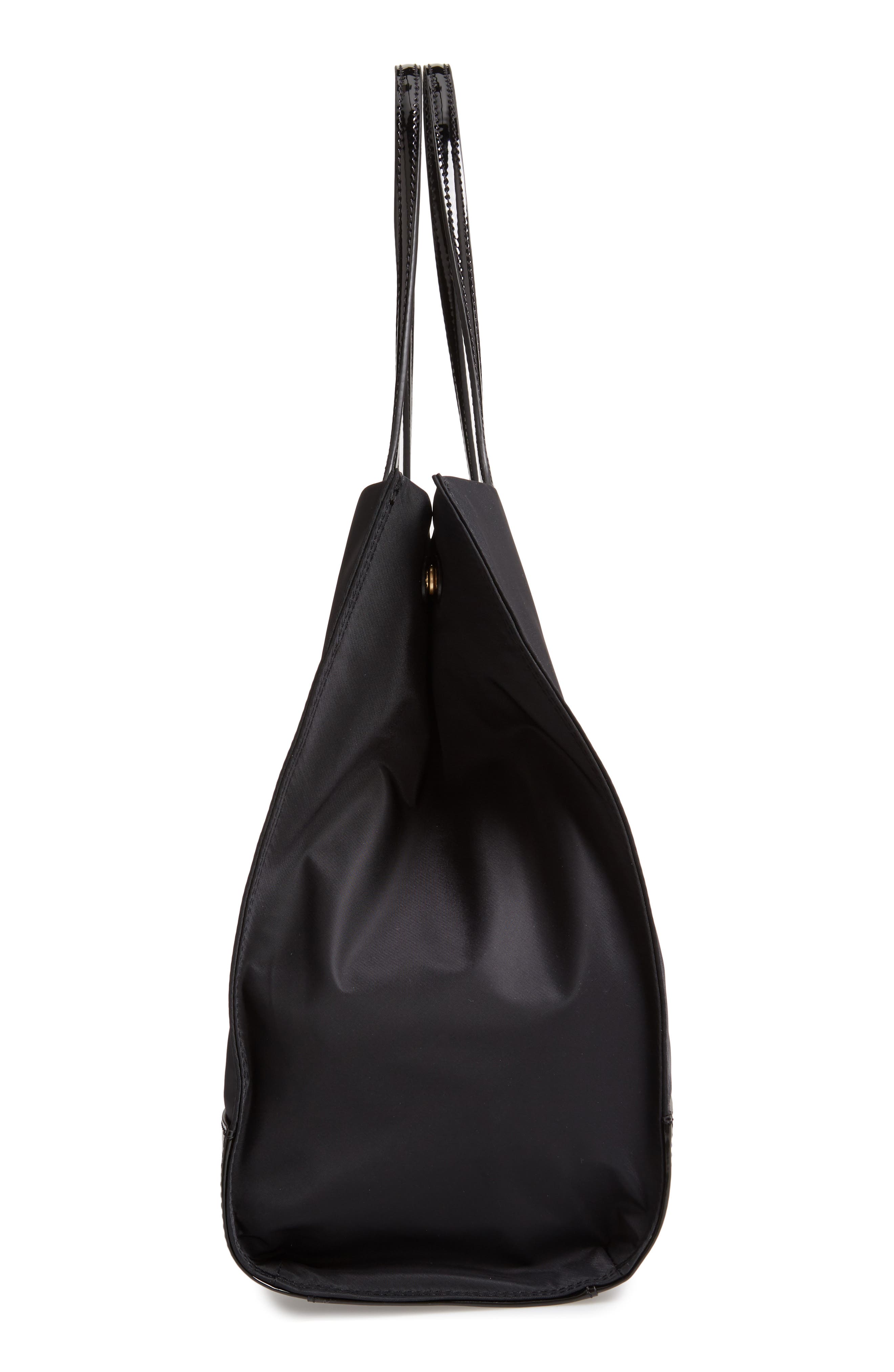 Tory Burch Ella Patent Nylon Tote, Alternate, color, 