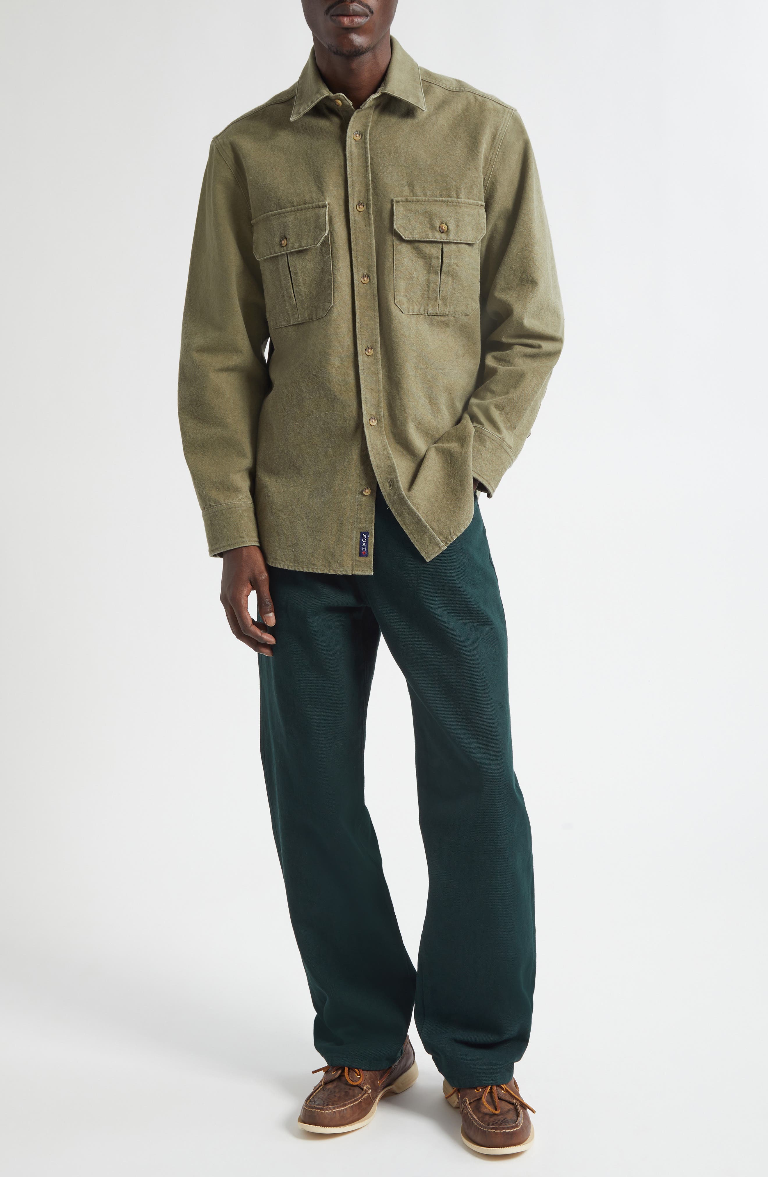 Washed Cotton Canvas Button-Up Shirt - image 2