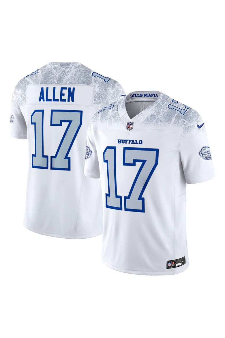 Men's Nike Josh Allen White Buffalo Bills 2025 Rivalries Collection Stitched Limited Jersey, Main, color, White