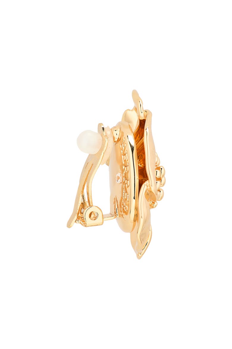 Flower Stud Earrings, Alternate, color, GOLD