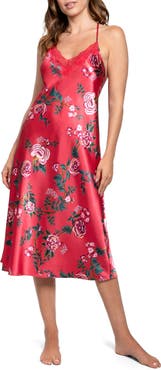 In Bloom by Jonquil Phoenix Lace Trim Satin Nightgown