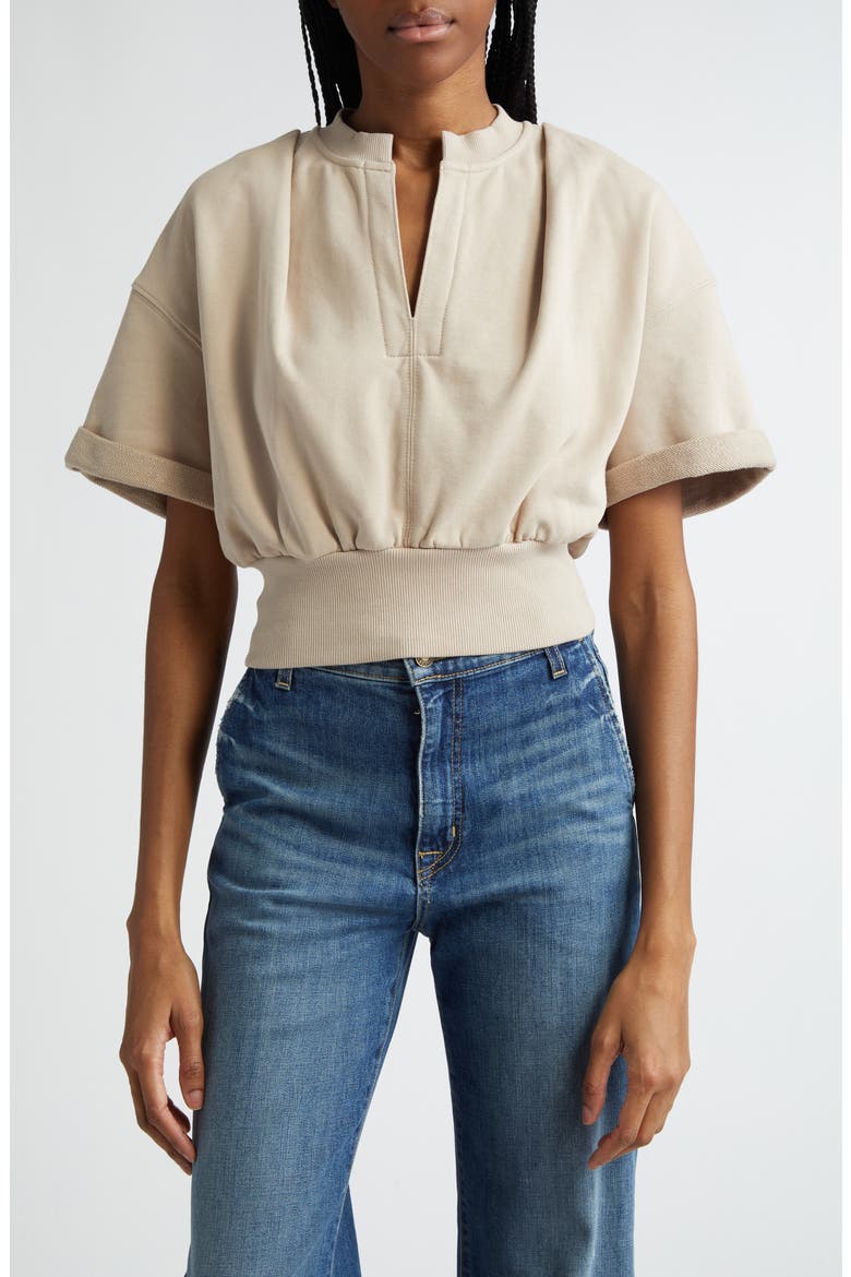 Crop Sweatshirt, Main, color, CONCRETE