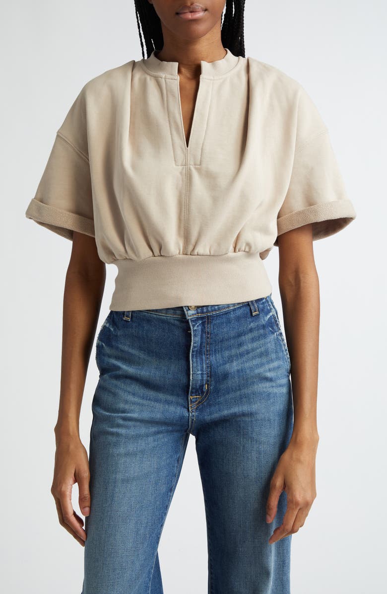 3.1 Phillip Lim Crop Sweatshirt, Main, color, Concrete