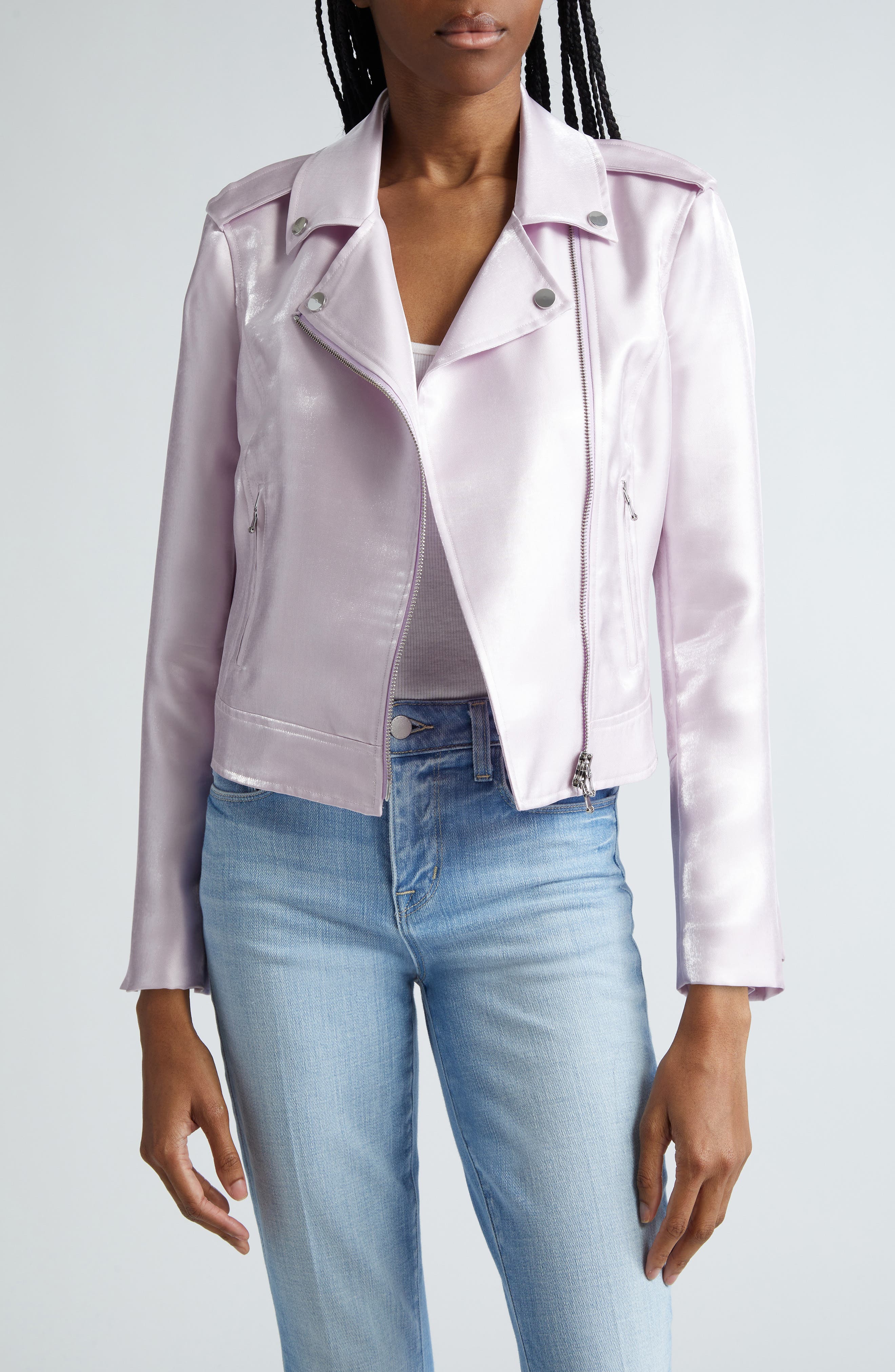 Satin Biker Jacket