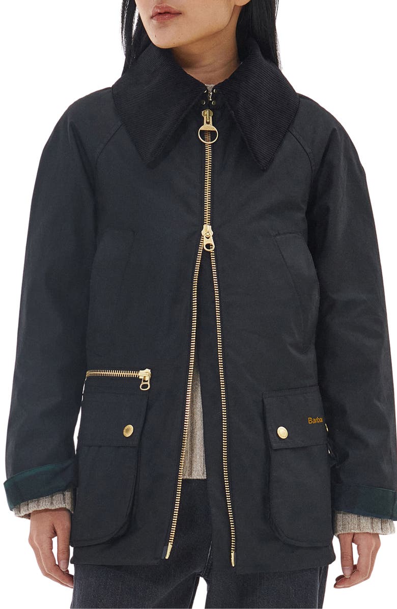 Barbour Gunnerside Waxed Cotton Jacket, Main, color,
