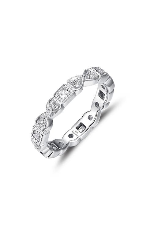 Simulated Diamond & Birthstone Band Ring