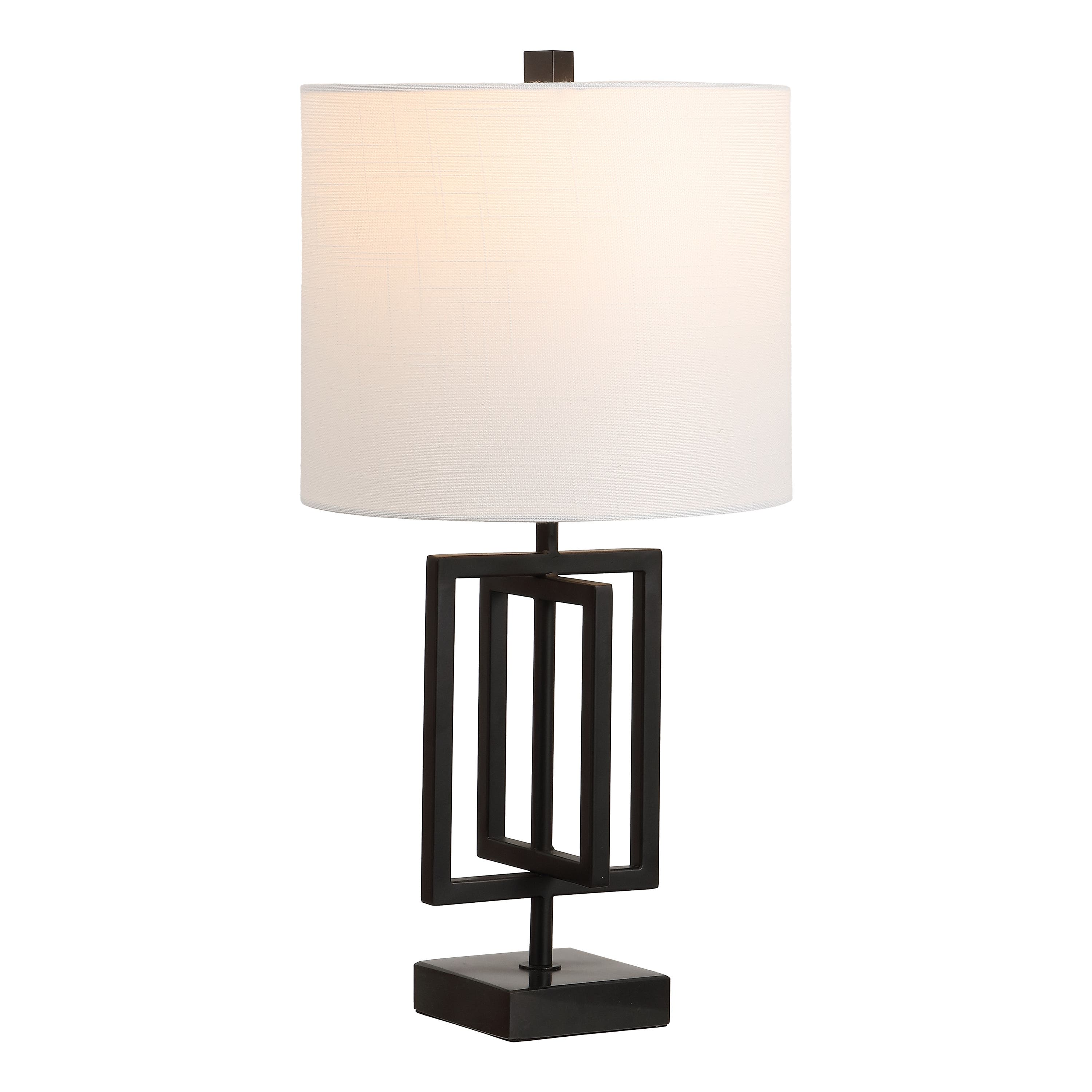 Jonathan Y Anya Metal/marble Led Table Lamp In Black