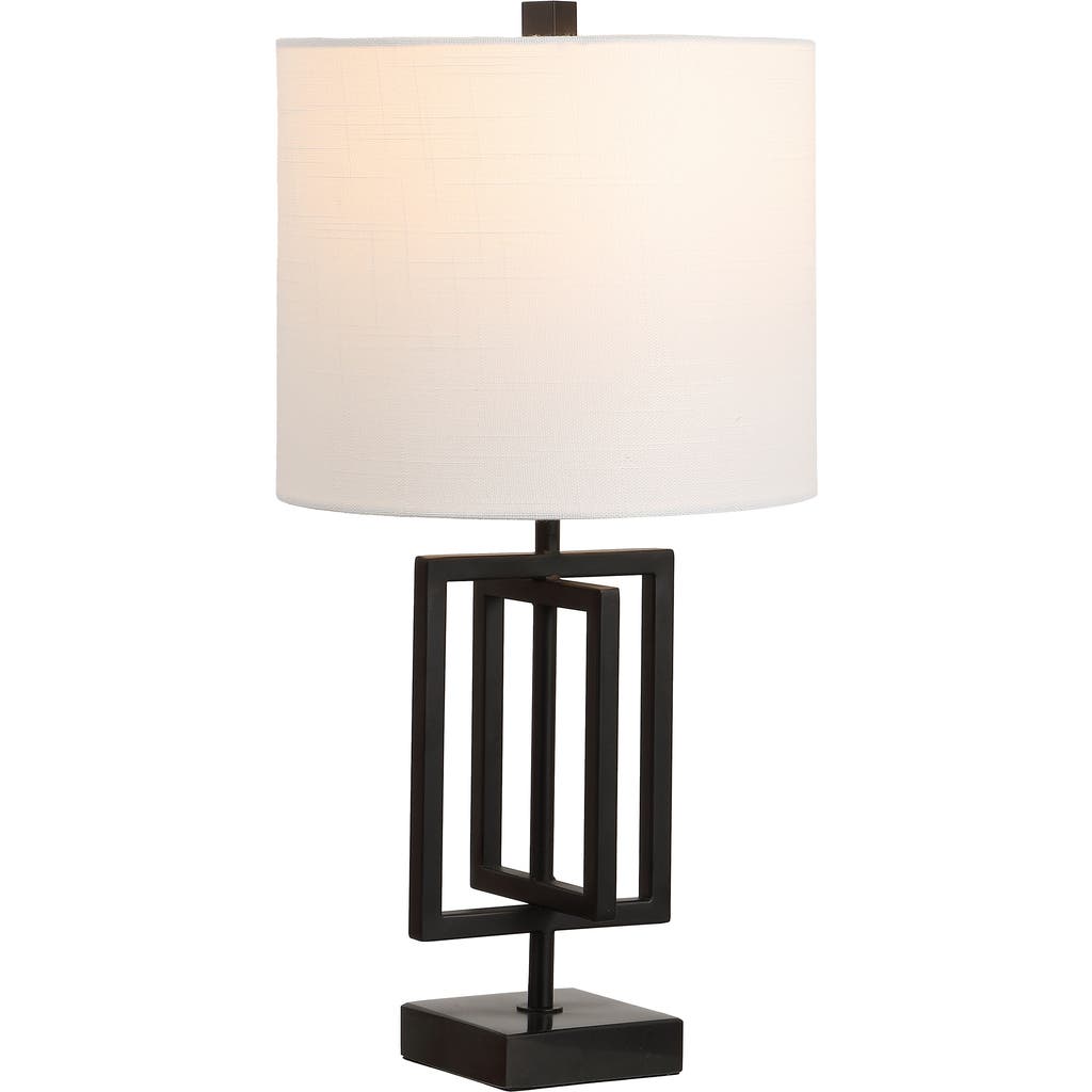 Jonathan Y Anya Metal/marble Led Table Lamp In Black