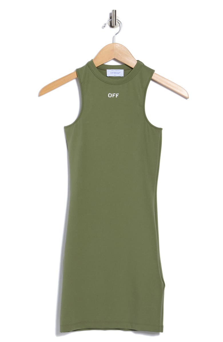 Off-White Sleek Rowing Dress, Alternate, color,