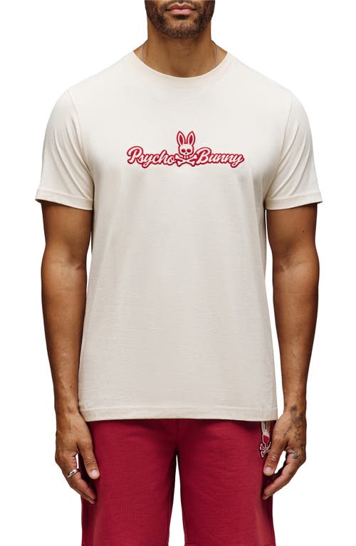 Psycho Bunny Eastwood Wordmark Embroidered Pima Cotton T-shirt In Neutral