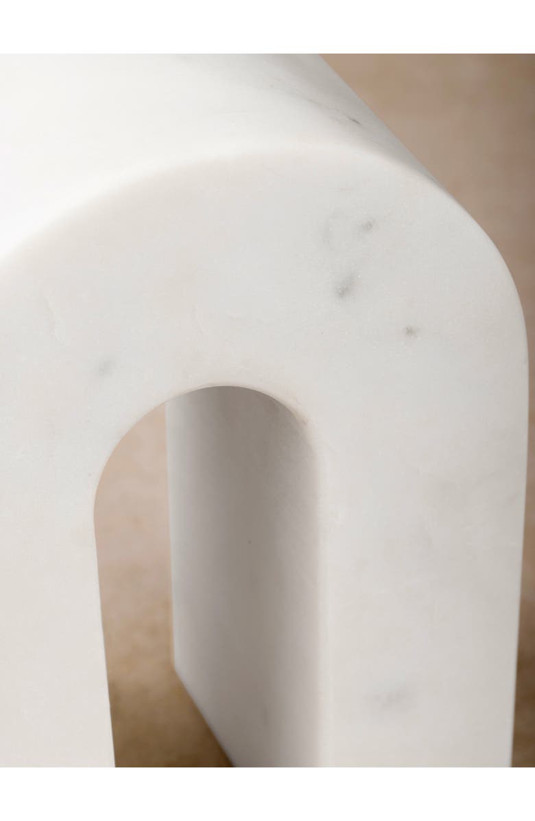 GAURI KOHLI Quest Marble Decorative Object, Alternate, color, Ivory White