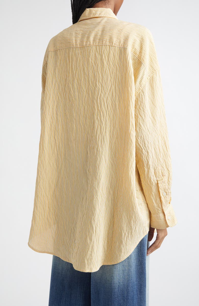 R13 Stripe Button-Up Shirt, Alternate, color, Orange Stripe