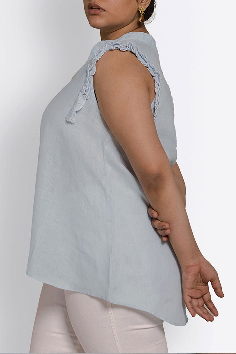 Wind In My Hair V-Neck Shirt, Alternate, color, Light Blue