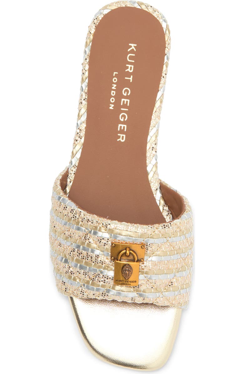 Kurt Geiger London Brixton Slide Sandal, Alternate, color, Natural Metallic