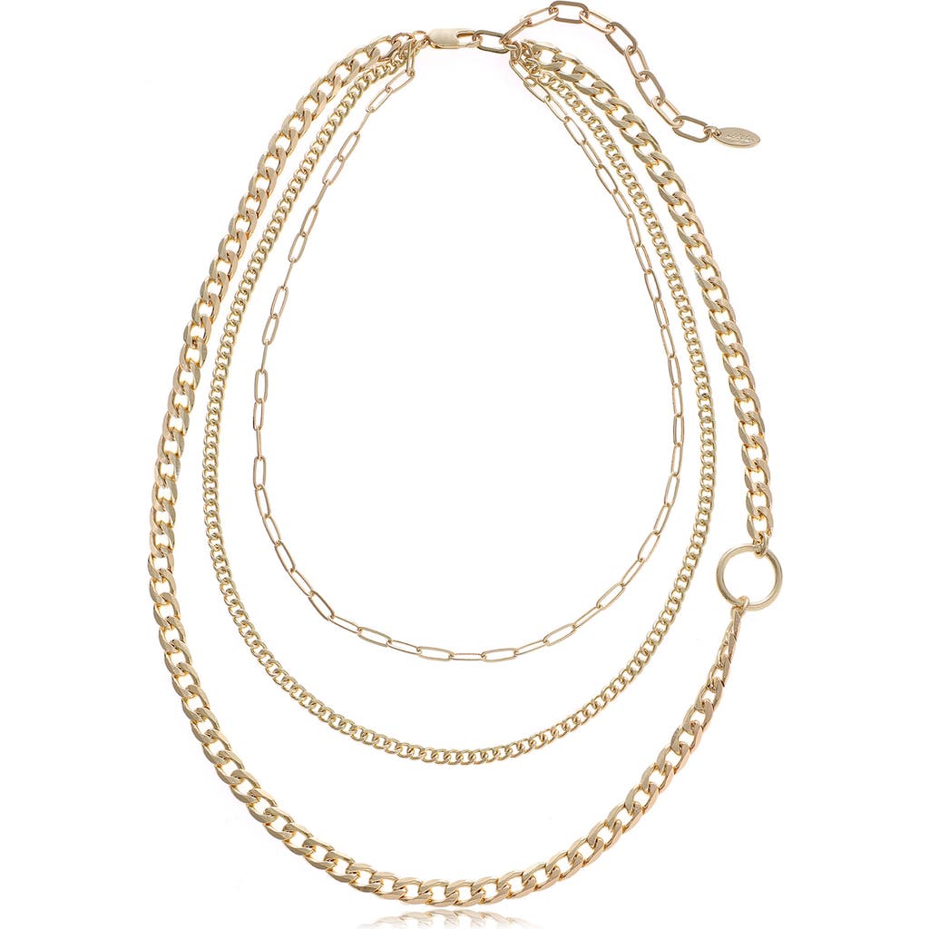 Ettika Triple Chain Layered Necklace