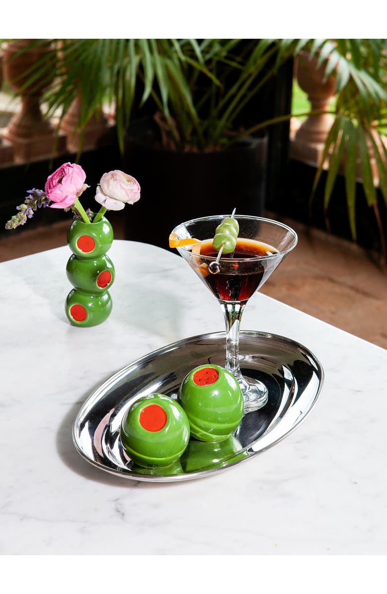 doiy Olivia Ceramic Salt & Pepper Shakers, Alternate, color, Green