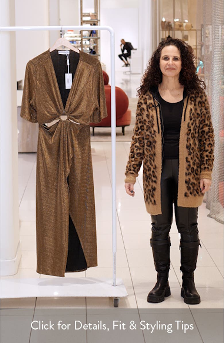 Blanca Metallic Cutout Detail Dress, sales video thumbnail