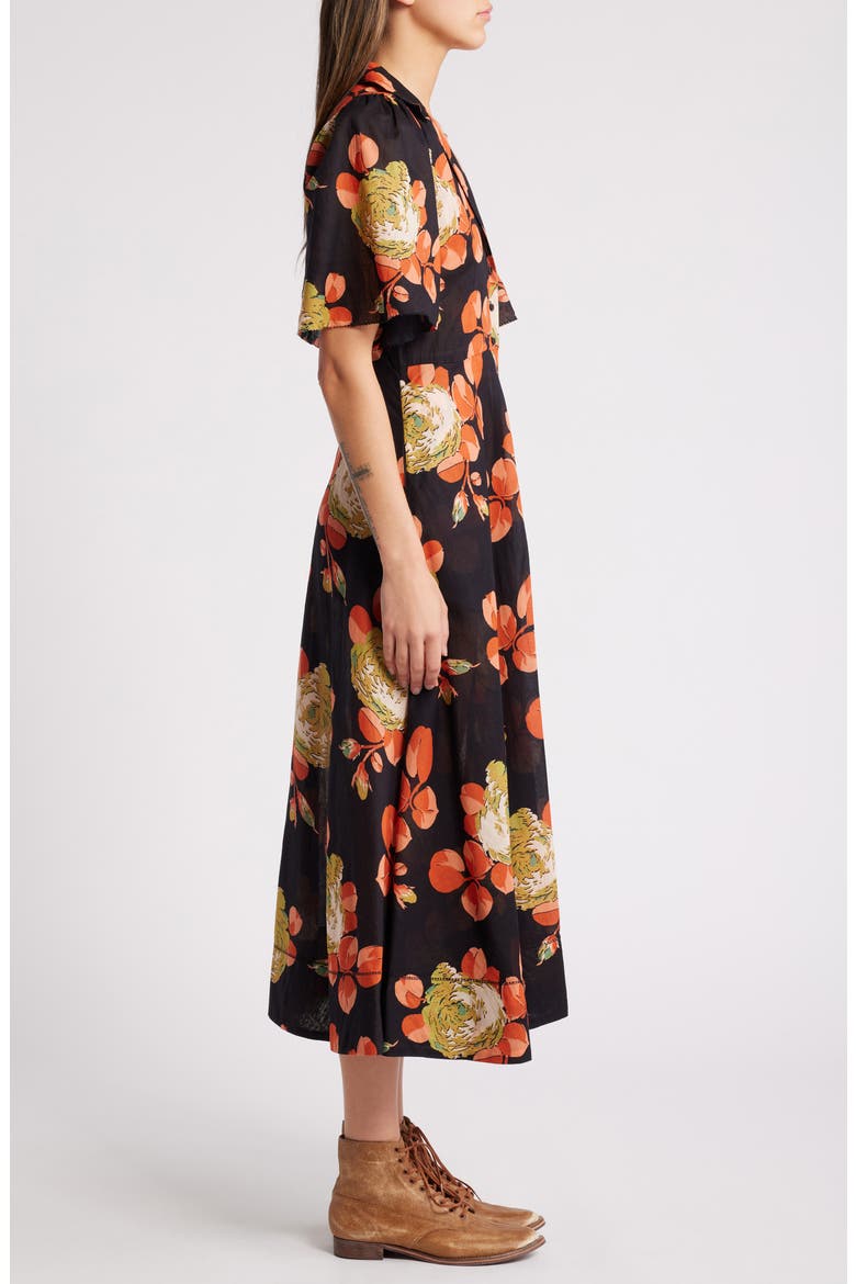 The Bridge Floral Print Dress, Alternate, color, CABBAGE ROSE PRINT