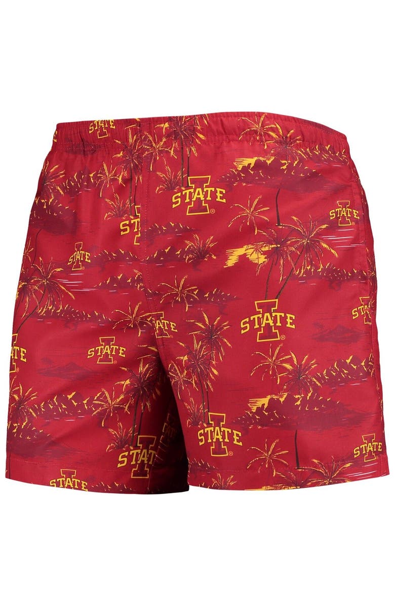 FOCO Men's FOCO Cardinal Iowa State Cyclones Island Palm Swim Trunks, Alternate, color, Cardinal