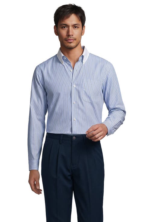 No Iron Supima Cotton Pinpoint Buttondown Collar Dress Shirt