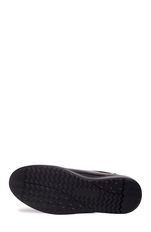 Harbor Road Hands Free Technology Lightweight Leather Perforated Sneaker, Alternate, color, Black Napa Leather/Black Sole