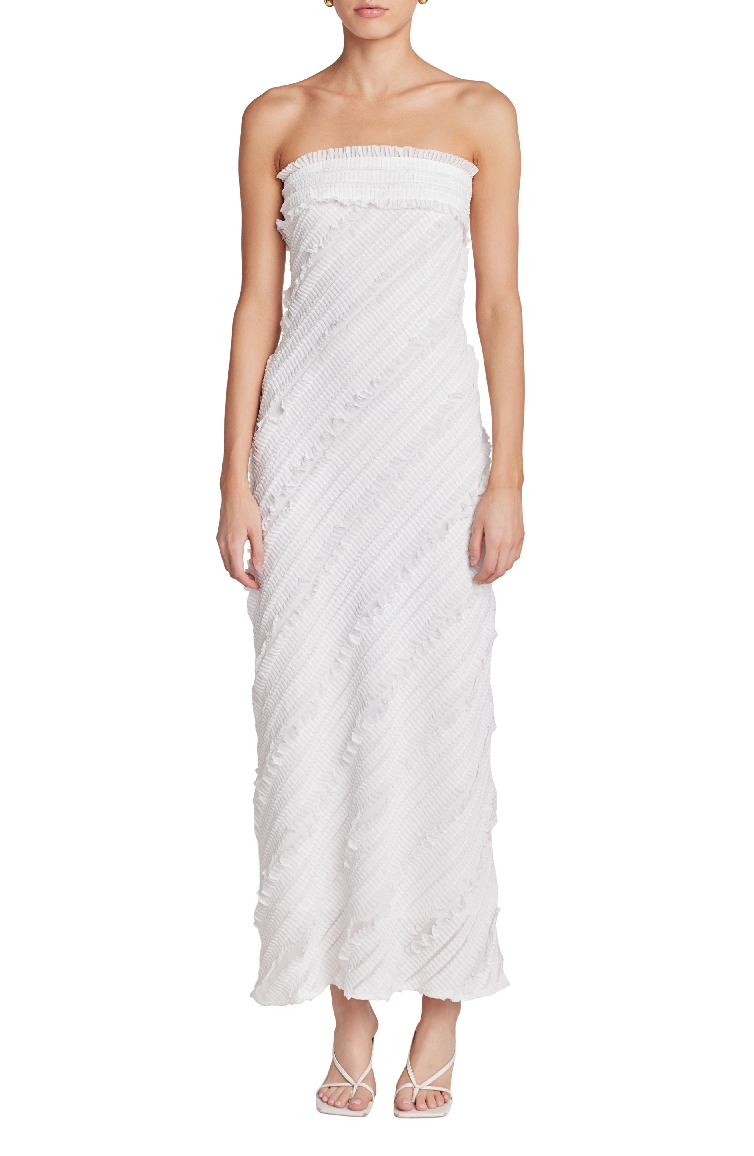 Ruffle Strapless Maxi Dress - image 3