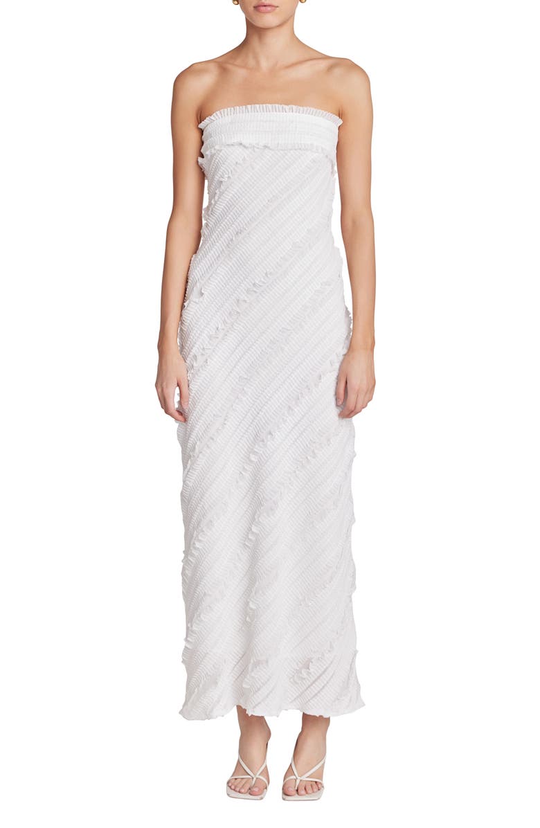 Endless Rose Ruffle Strapless Maxi Dress, Main, color, White