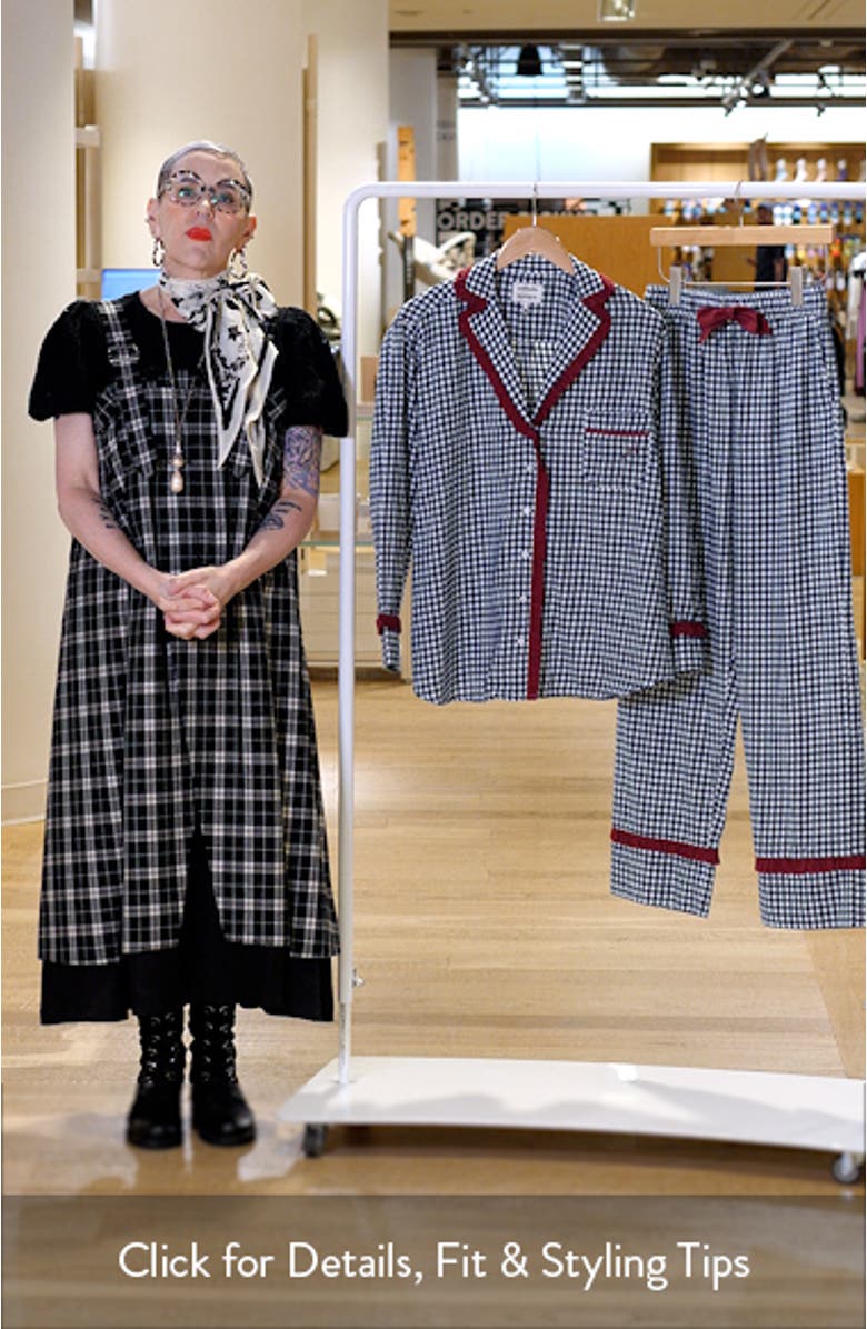 Antonia Gingham Organic Cotton Pajamas, sales video thumbnail