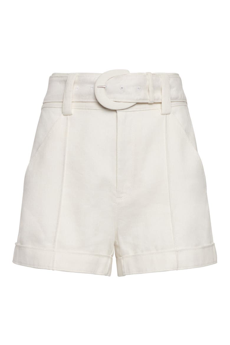 Aldi Linen & Cotton Shorts, Alternate, color, IVORY