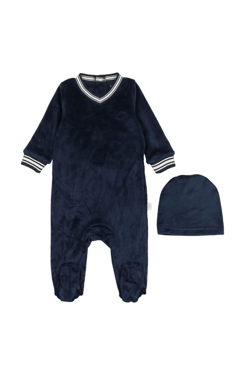 Pouf Velour Varsity Footie, Main, color, 