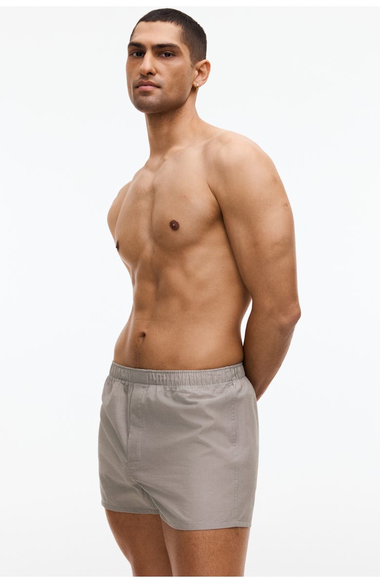 H&M 4-pack Woven Boxer Shorts, Alternate, color, Khaki Green/Checked